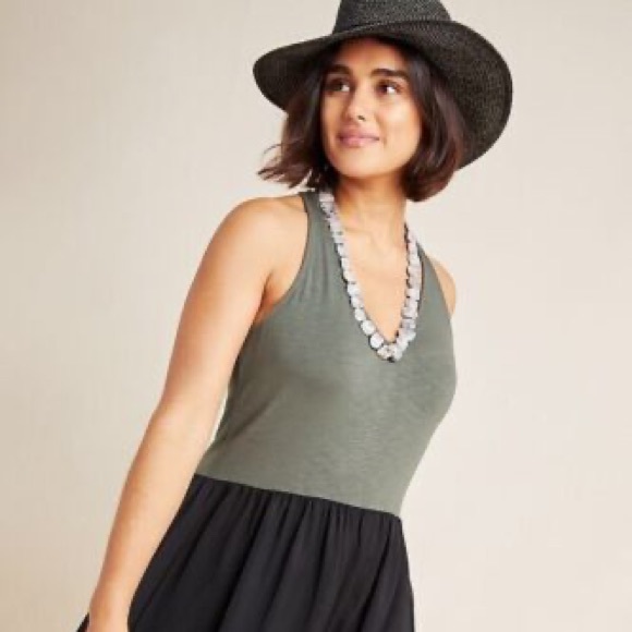 Anthro Dolan Left Coast Fabiano Mixed Media Dress - Picture 1 of 4